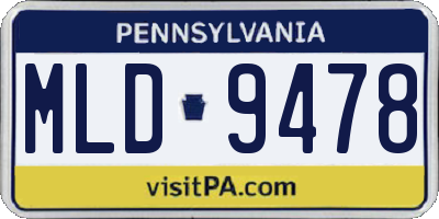 PA license plate MLD9478