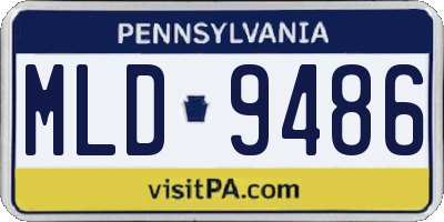 PA license plate MLD9486