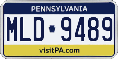 PA license plate MLD9489