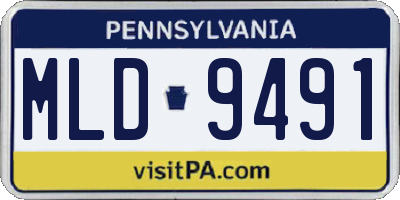 PA license plate MLD9491