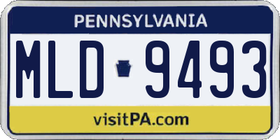 PA license plate MLD9493