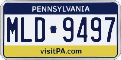 PA license plate MLD9497