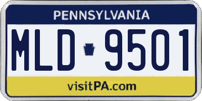 PA license plate MLD9501