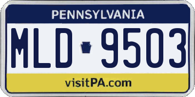 PA license plate MLD9503