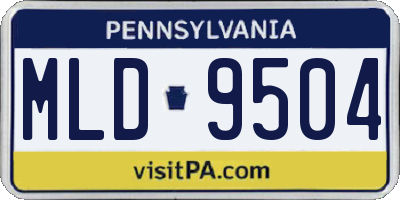 PA license plate MLD9504