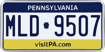 PA license plate MLD9507