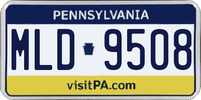 PA license plate MLD9508