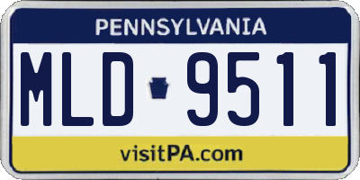 PA license plate MLD9511