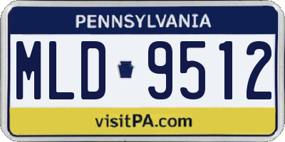 PA license plate MLD9512
