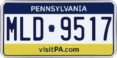 PA license plate MLD9517