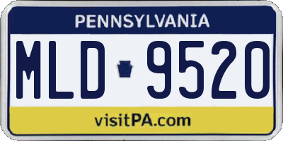 PA license plate MLD9520