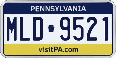 PA license plate MLD9521