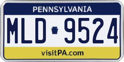 PA license plate MLD9524