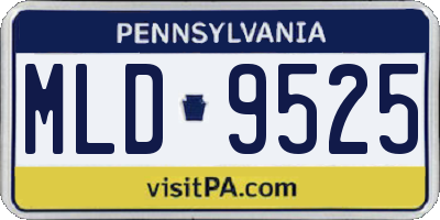 PA license plate MLD9525