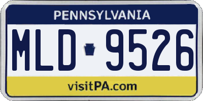 PA license plate MLD9526