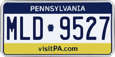 PA license plate MLD9527