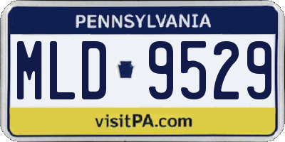 PA license plate MLD9529