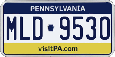 PA license plate MLD9530
