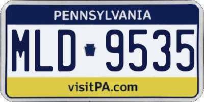 PA license plate MLD9535
