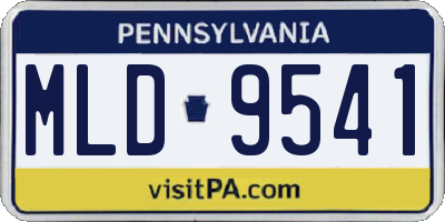 PA license plate MLD9541