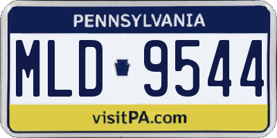 PA license plate MLD9544