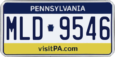 PA license plate MLD9546