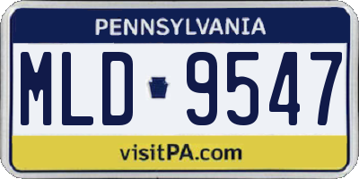 PA license plate MLD9547