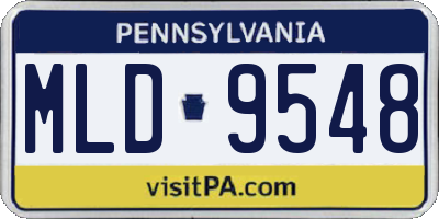 PA license plate MLD9548