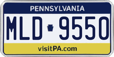 PA license plate MLD9550