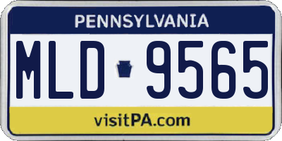 PA license plate MLD9565