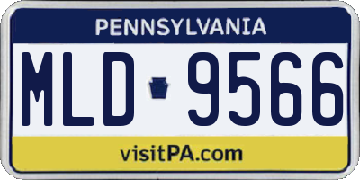 PA license plate MLD9566