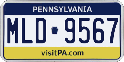 PA license plate MLD9567