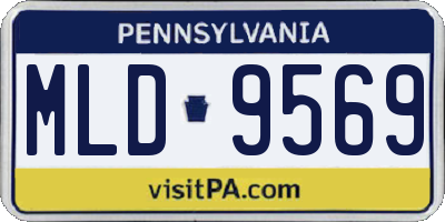 PA license plate MLD9569