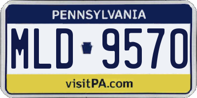PA license plate MLD9570