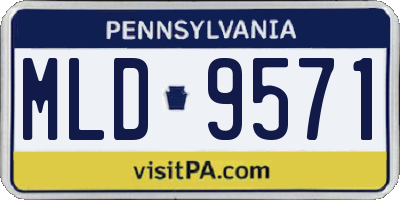 PA license plate MLD9571