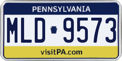 PA license plate MLD9573