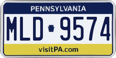 PA license plate MLD9574