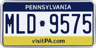 PA license plate MLD9575