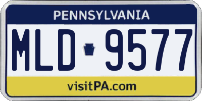 PA license plate MLD9577