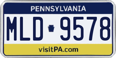 PA license plate MLD9578