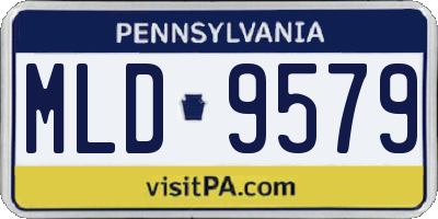 PA license plate MLD9579