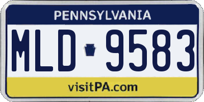 PA license plate MLD9583
