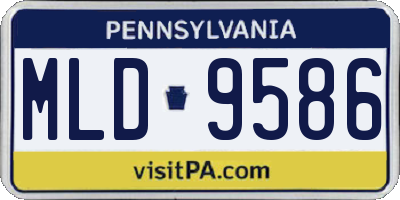 PA license plate MLD9586