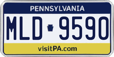 PA license plate MLD9590