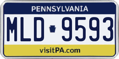 PA license plate MLD9593
