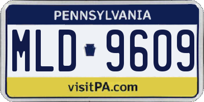 PA license plate MLD9609