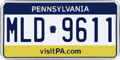 PA license plate MLD9611