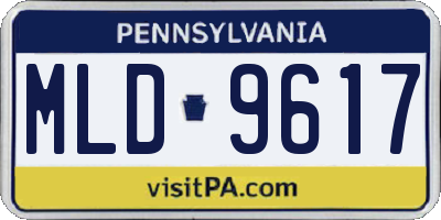 PA license plate MLD9617