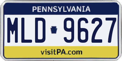 PA license plate MLD9627