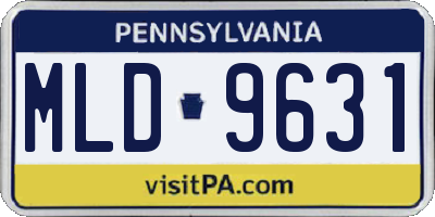 PA license plate MLD9631